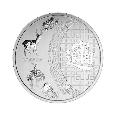 1 oz silver MAPLE LEAF 5 Blessings 2016