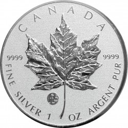 1 oz silver Maple Leaf 2011 Privy F bu $5 in capsule