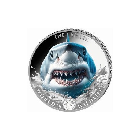 Wildlife 1 oz silver The LION 2025 Congo 20 Fr coloured