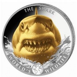 Wildlife 1 oz silver The SHARK 2026 Congo 20 Fr Gilded