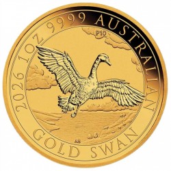 PM 1 oz GOLD SWAN 2025 $100 bu