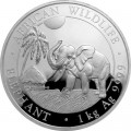 1 kilo silver ELEPHANT SOMALIA 2017