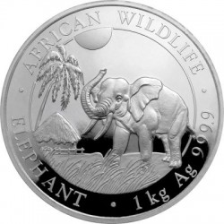 1 kilo silver ELEPHANT SOMALIA 2017