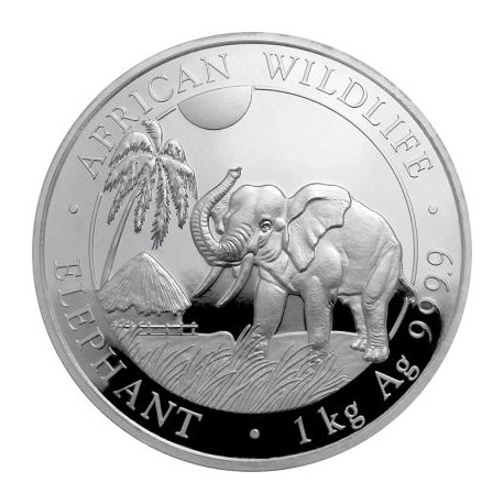 1 kilo silver ELEPHANT SOMALIA 2017