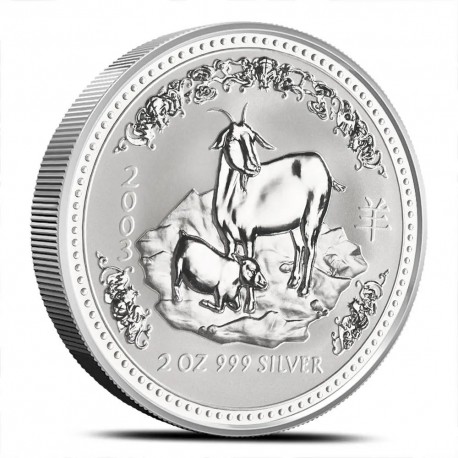 PM 2 oz silver AUSTRALIAN LUNAR 1 HORSE 2002 bu $2 