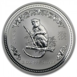PM 2 oz silver AUSTRALIAN LUNAR 1 GOAT 2003 bu $2 