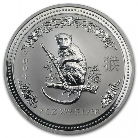 PM 2 oz silver AUSTRALIAN LUNAR 1 GOAT 2003 bu $2 