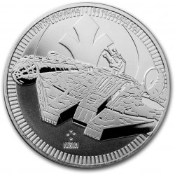 1 oz silver STAR WARS 2021 MILLENNIUM FALCON $2 BU