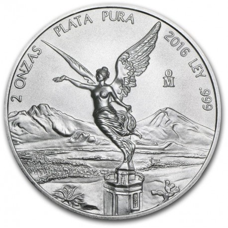 MEXICO 2 oz silver LIBERTAD 2016