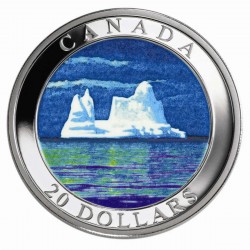 Canada 1 oz silver ICEBERG 2004 Double Hologram $20 proof