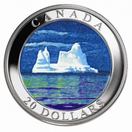 Canada 1 oz silver ICEBERG 2004 Double Hologram $20 proof