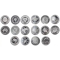 1 oz silver sydney 2000 olympic $5 Proof 16 coins in capsule + certificate