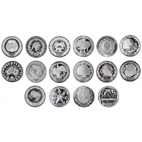 1 oz silver sydney 2000 olympic $5 Proof 16 coins in capsule + certificate
