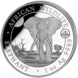 1 oz silver SOMALIA ELEPHANT 2025 HIGH RELIEF Shillings 100