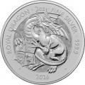 UK 2 oz silver Tudor Beasts DRAGON 2026 BU £5
