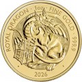 UK 1 oz gold TUDOR BEASTS 2026 The LION £100 bu