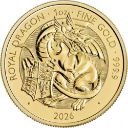 UK 1 oz gold TUDOR BEASTS 2026 The DRAGON £100 bu