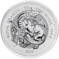 UK 10 oz silver Tudor Beasts DRAGON 2026 BU £10