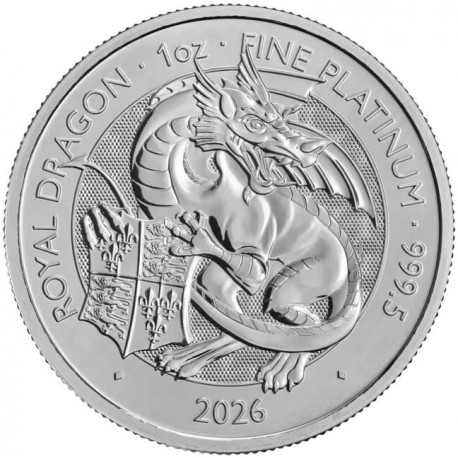 1 oz PLATINUM Tudor Beast The LION 2026 $100 BU