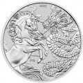 PM 1 oz silver DOUBLE PHOENIX 2025 $1 bu CHINESE MYTHS & LEGENDS