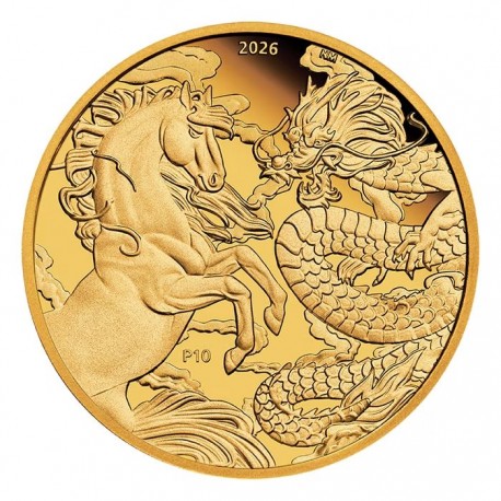 PM 1 oz GOLD DOUBLE PHOENIX 2026 $100 bu Myths & Legends