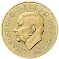UK 1 oz GOLD BRITISH LION - US EAGLE 2024 £2 BU in Capsule