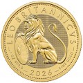 UK 1 oz GOLD BRITISH LION 2025 £100 BU in Capsule