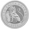 UK 5 oz silver BRITISH LION 2025 £10 BU