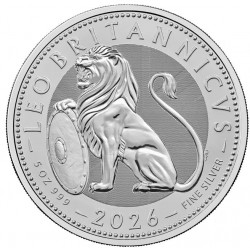 UK 5 oz silver BRITISH LION 2026 £10 BU