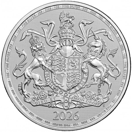 U.K. 1 oz silver The ROYAL ARMS 2026 £2 bu