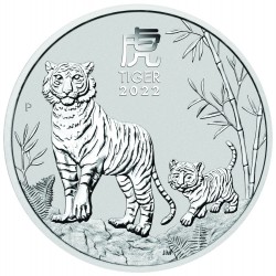 PM 1/2 oz silver TIGER 2022 bu $0.50