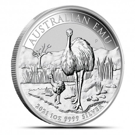 Perth Mint 1 oz silver EMU 2021 bu $1