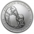 1 oz silver ZAMBIA KWACHA ELEPHANT 2001
