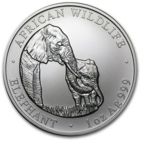 1 oz silver ZAMBIA KWACHA ELEPHANT 2001