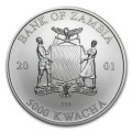 1 oz silver ZAMBIA KWACHA ELEPHANT 2001