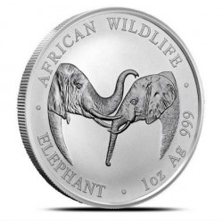 1 oz silver ZAMBIA KWACHA ELEPHANT 2002