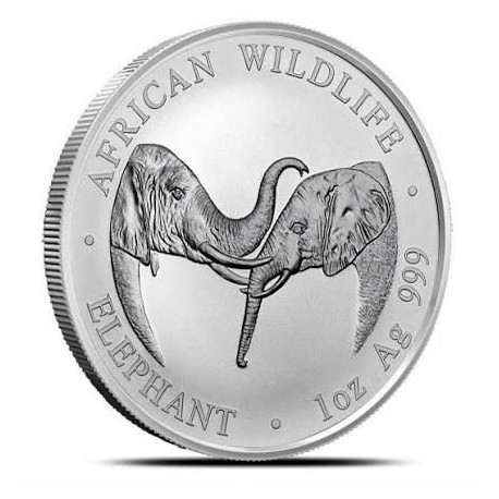 1 oz silver ZAMBIA KWACHA ELEPHANT 2002