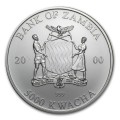 1 oz silver ZAMBIA KWACHA ELEPHANT 2000