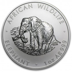 1 oz silver ZAMBIA KWACHA ELEPHANT 2000