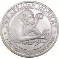 1 oz silver AFRICAN MONKEY 2001 bu 