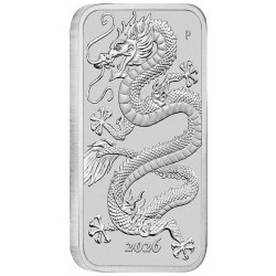 Perth Mint 1 oz silver RECTANGLE DRAGON $1 BAR 2026 bu