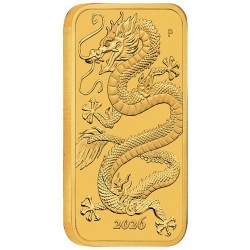 Perth Mint 1 oz RECTANGLE DRAGON $100 BAR 2026 GOLD bu