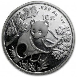 China 1 oz silver PANDA 1990 Yn 5 bu