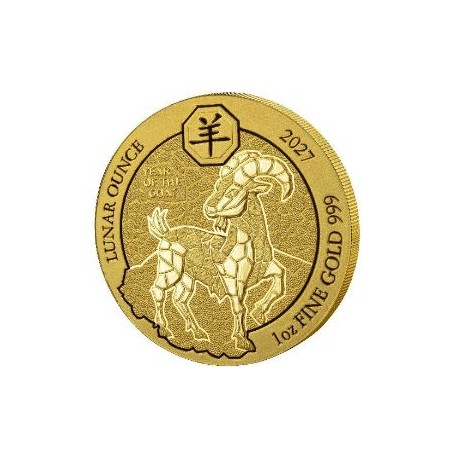 1 oz GOLD RWANDA DRAGON 2024 BU 100 AMAFRANGA