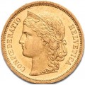 20 fr gold SWITZERLAND HELVETICA 