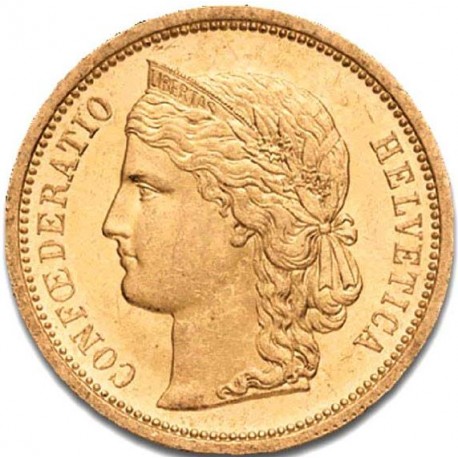 20 fr gold SWITZERLAND HELVETICA 