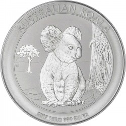 PM 1 KILO SILVER KOALA 2009 $30 Australia bu