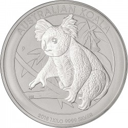 PM 1 KILO SILVER KOALA 2017 $30 Australia bu