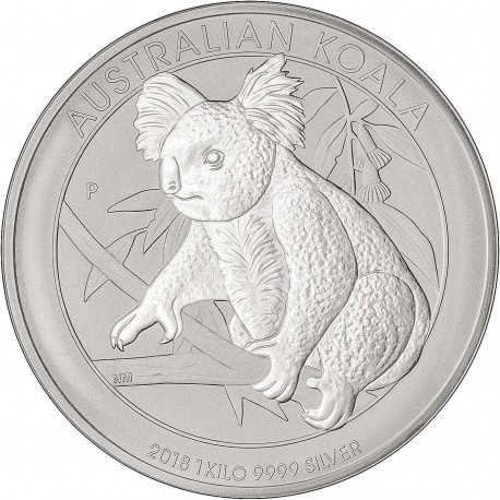 PM 1 KILO SILVER KOALA 2017 $30 Australia bu