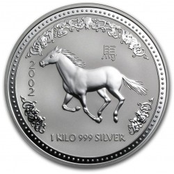 PM 1 kilo silver HORSE 2002 $30 bu